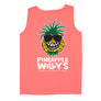 Neon Red Orange Vinny Tank Top