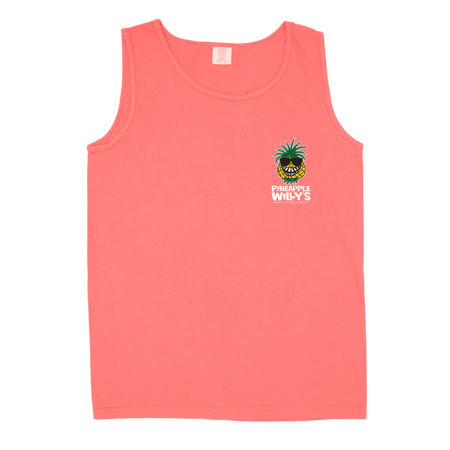 Neon Red Orange Vinny Tank Top