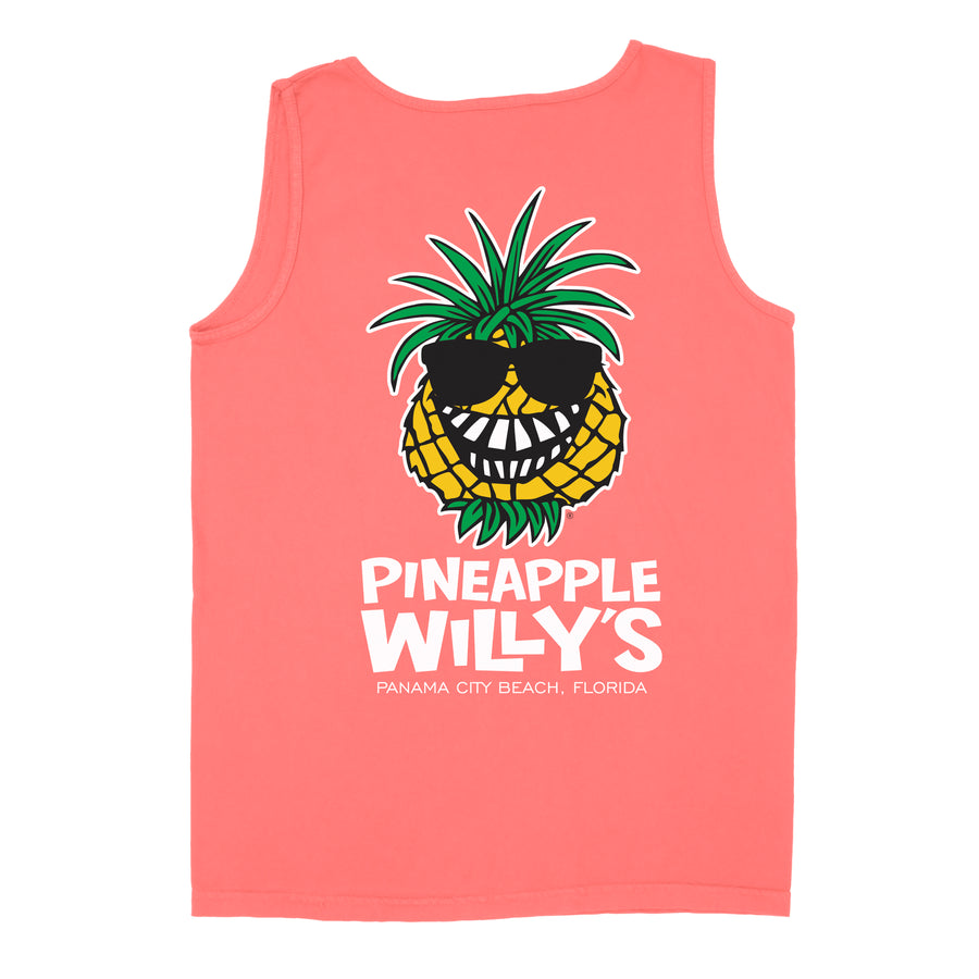 Neon Red Orange Vinny Tank Top