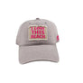 Grey/Pink I Love This Beach Hat
