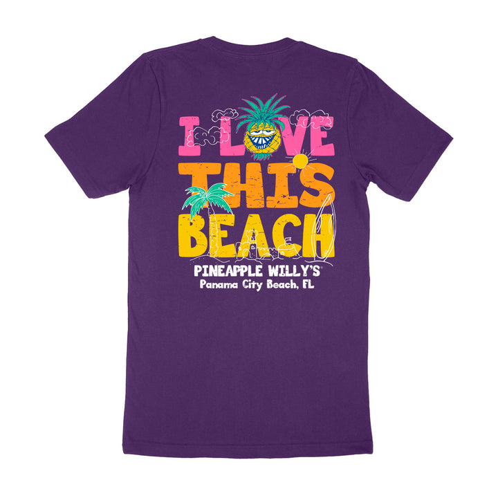 Purple I Love This Beach