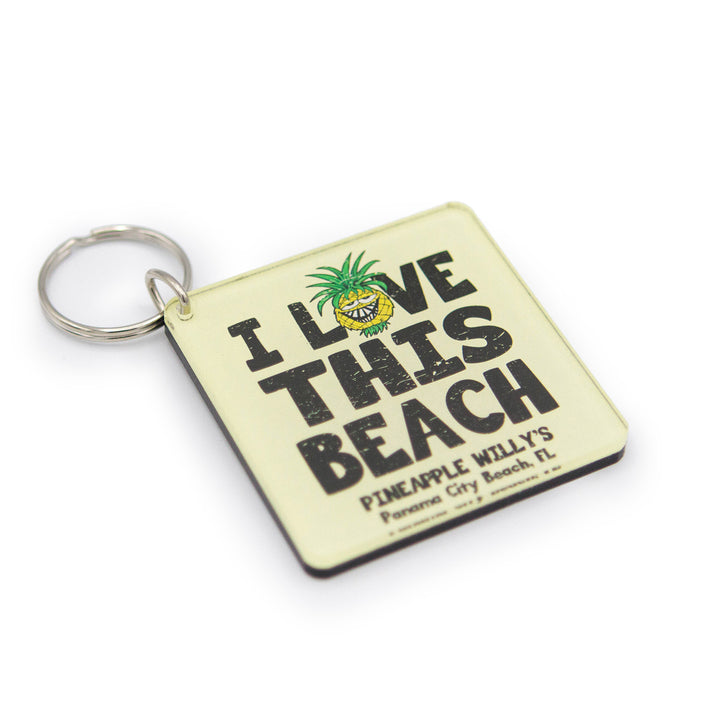 I Love This Beach Keychain